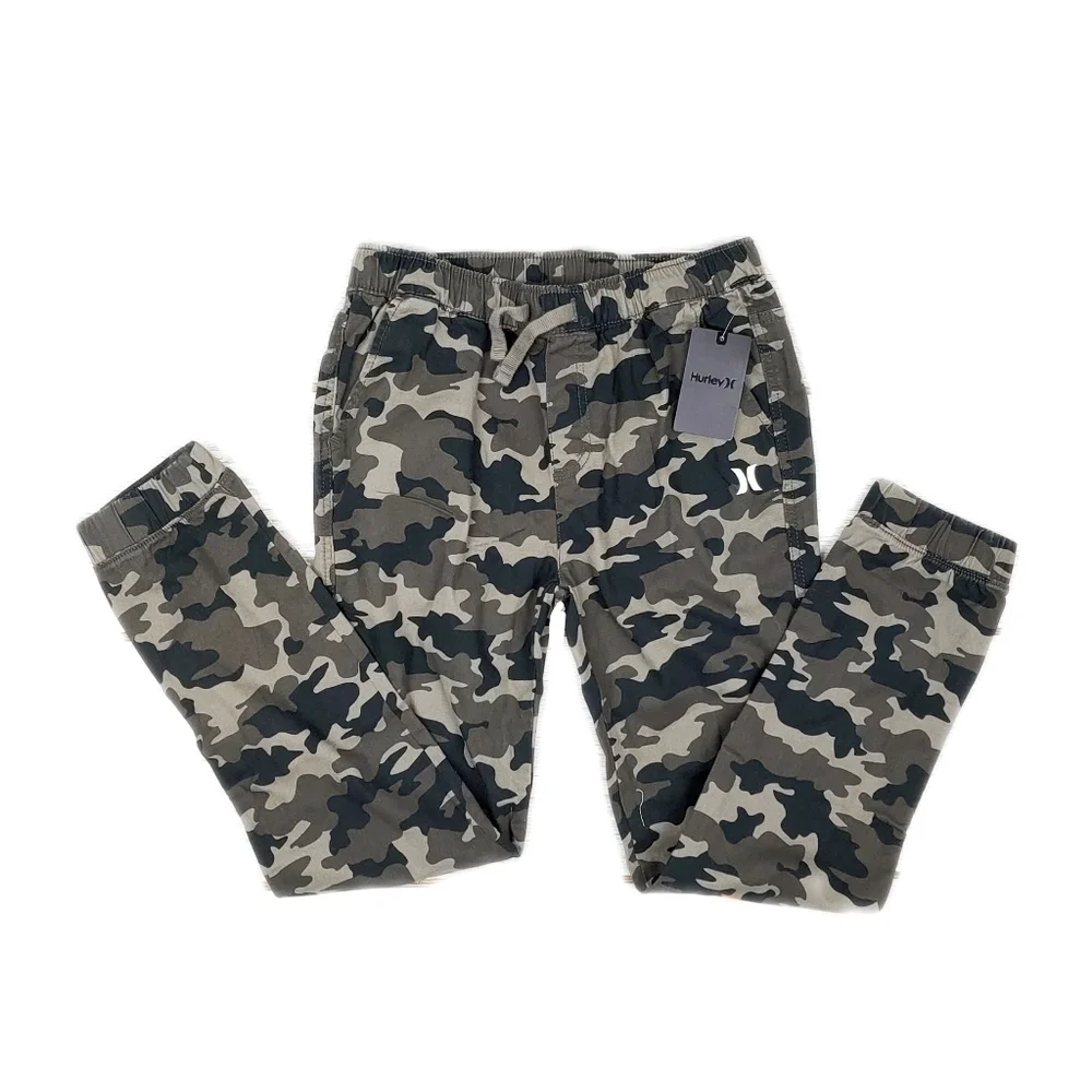 NWT Hurley Woven Camo Stretch Big Boys Size 4 Joggers - Picture 1 of 5